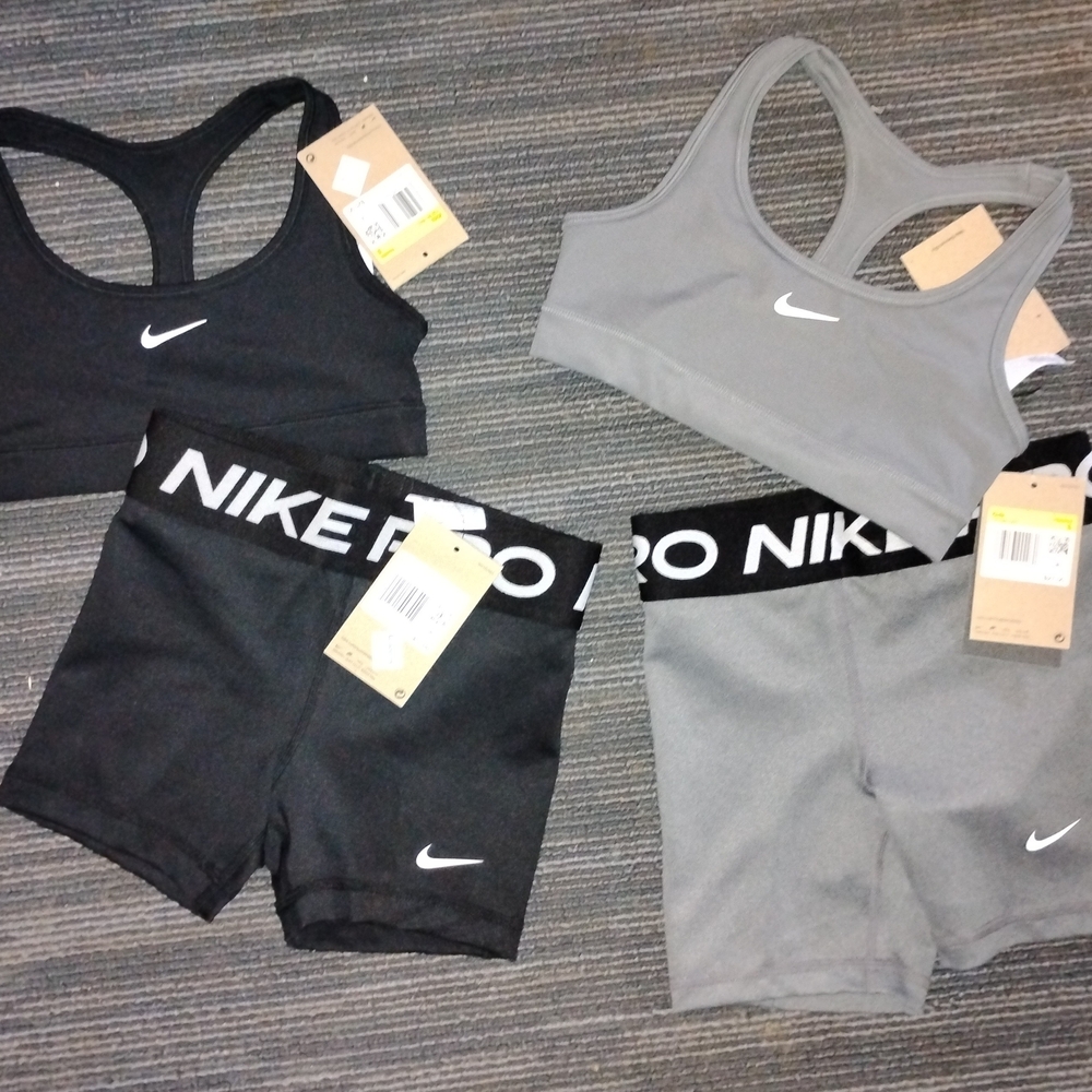 Nike Kids Black and Gray Shorts Set